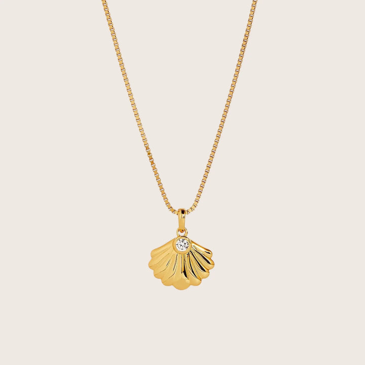 18K Gold Vermeil Margalo Oyster - Shaped Pendant Necklace