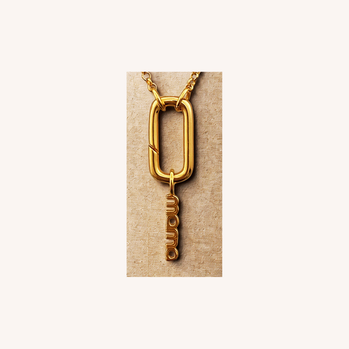 18K Gold CharmEdit Necklace with Customisable Front Link