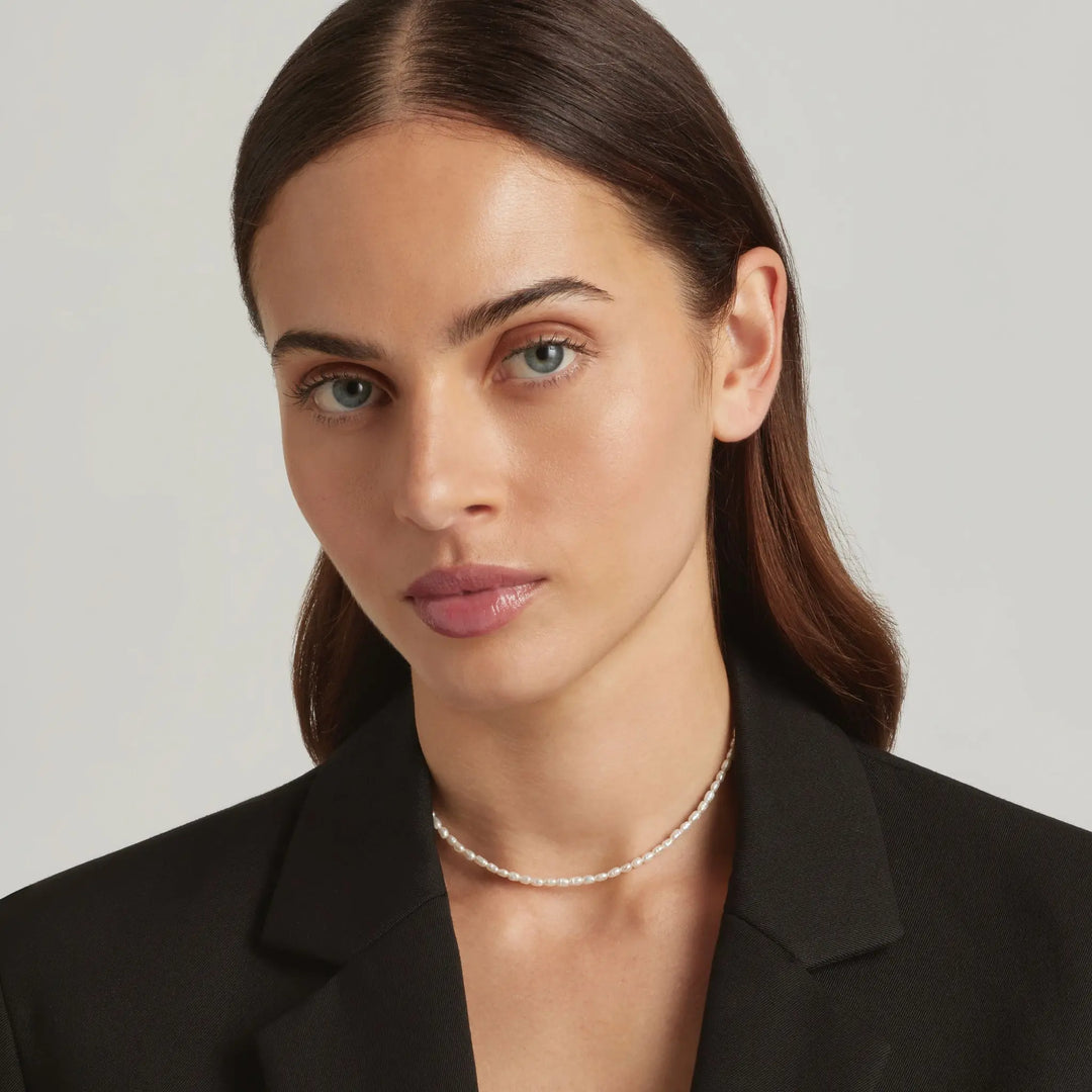 18K Gold Marjaan Seed Pearl Necklace