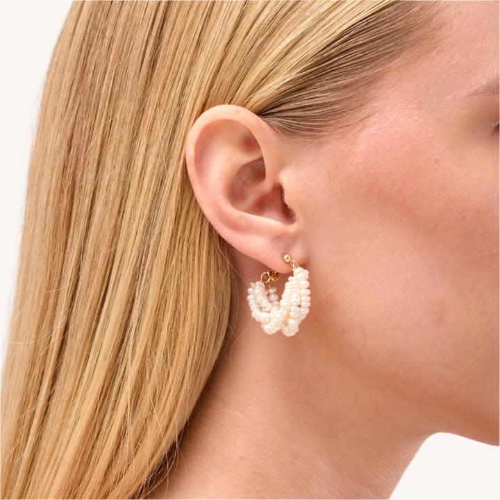 14K Gold Filled Pearl Seed Laetitia Earrings