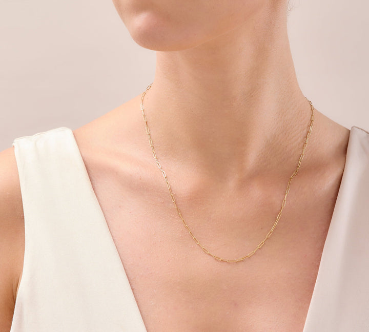 14K Gold Filled Paperclip Necklace