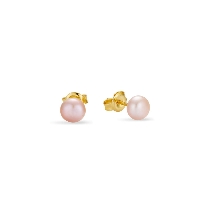 18K Gold Plated Bora Pearl Stud Earrings