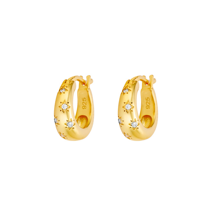 18K Gold Astrid Huggie Hoop Earrings