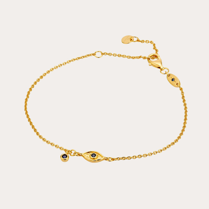 18K Gold Vermeil Jacalin Evil Eye Bracelet