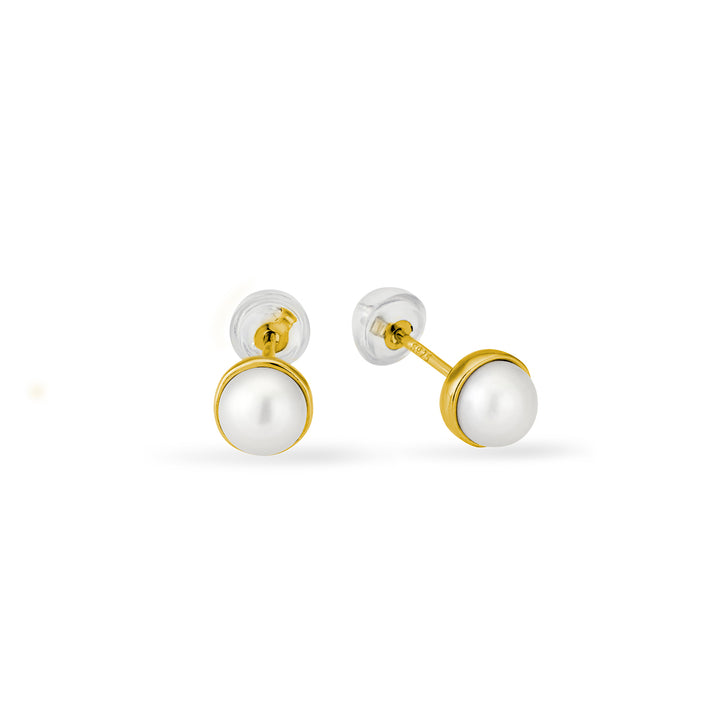 18K Gold Lulu Pearl Stud Earrings