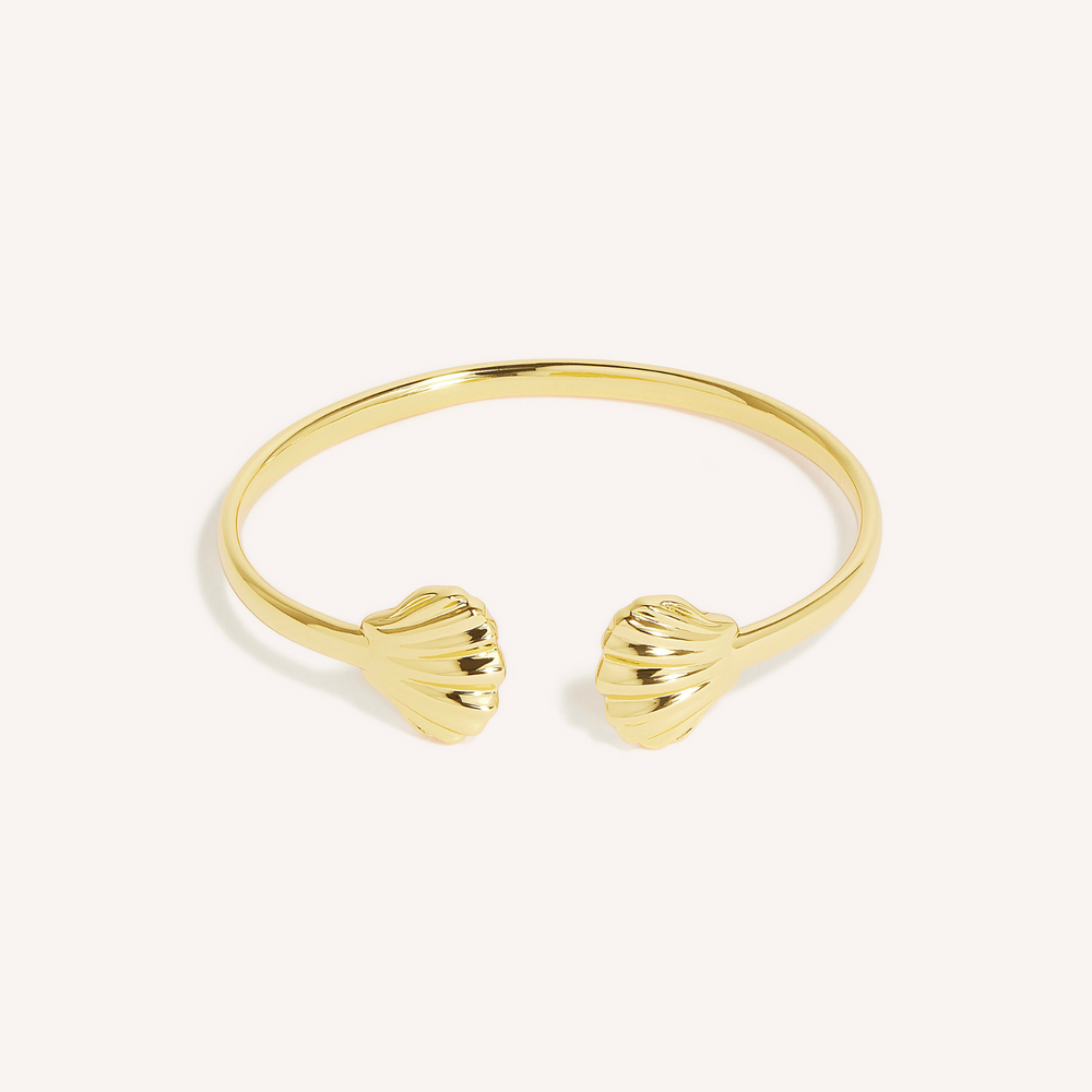 14K Gold Vermeil Oyster of Nerida Cuff Bangle