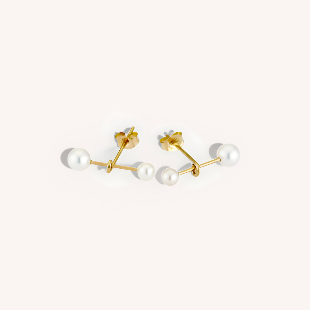 14K Gold Filled Inci Pearl Baton Earrings