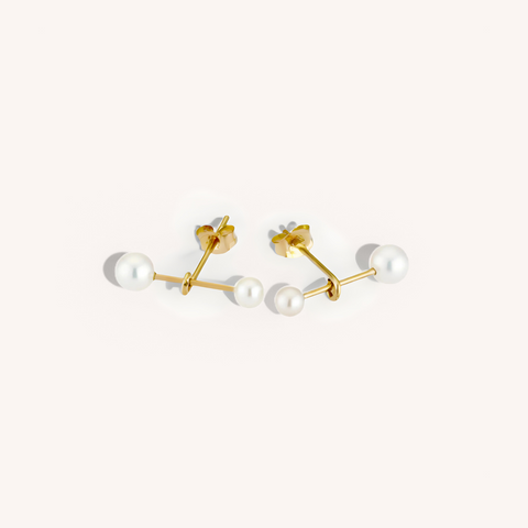 14K Gold Filled Inci Pearl Baton Earrings