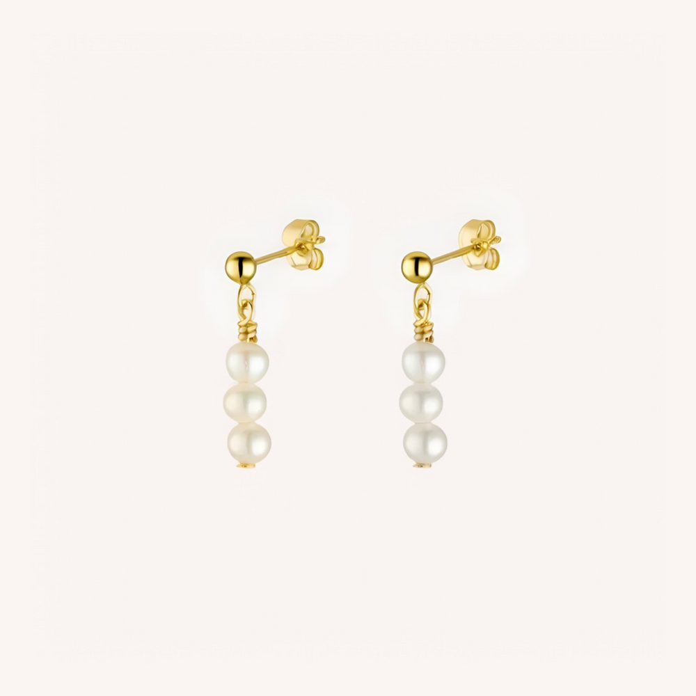 14K Gold Filled Lily Pearl Drop Earrings