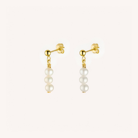 14K Gold Filled Lily Pearl Drop Earrings