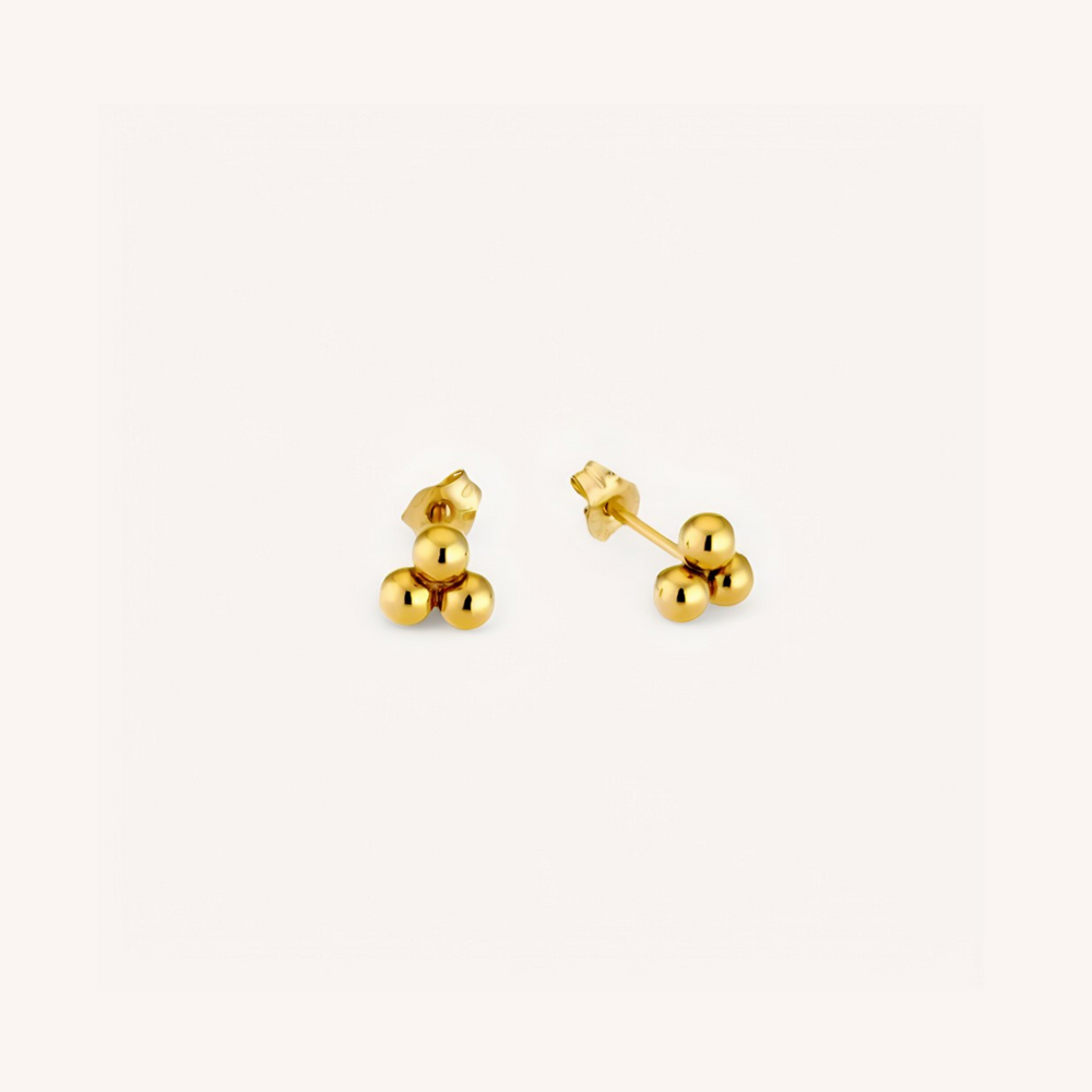 14K Gold Filled Trinity Stud Earrings