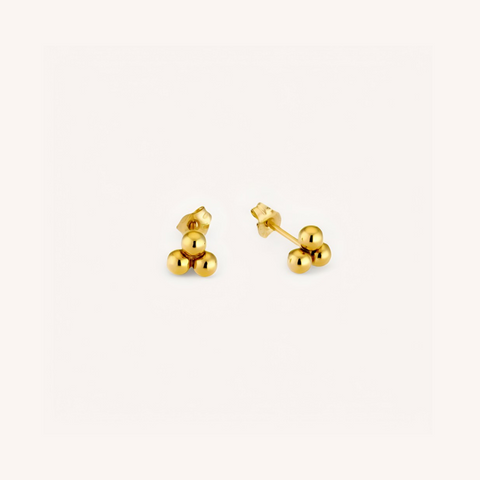 14K Gold Filled Trinity Stud Earrings