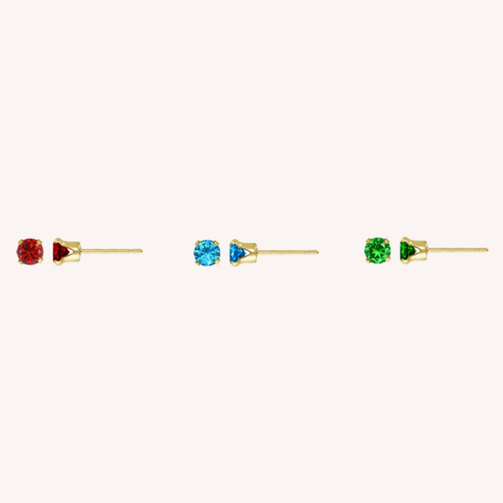 14K Gold Filled Zircon Stud Earrings