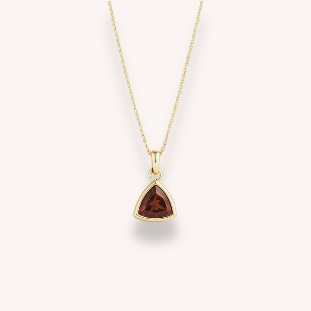 18K Gold Plated Dainty Birthstone Pendant Necklace