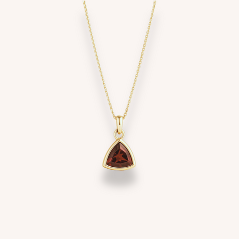 18K Gold Plated Dainty Birthstone Pendant Necklace