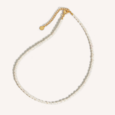 18K Gold Marjaan Seed Pearl Necklace