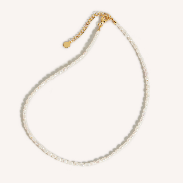 18K Gold Marjaan Seed Pearl Necklace