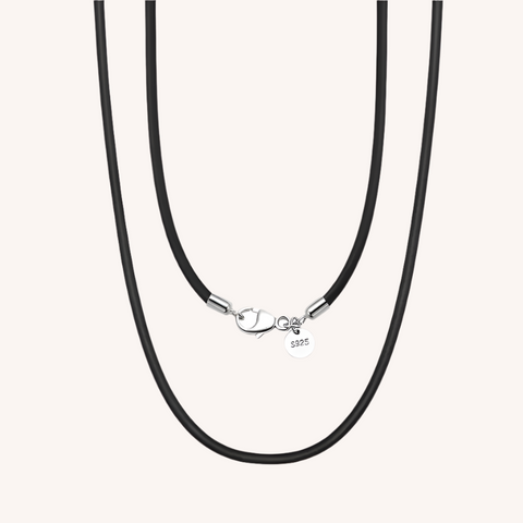 925 Sterling Silver Leather Rope Necklace