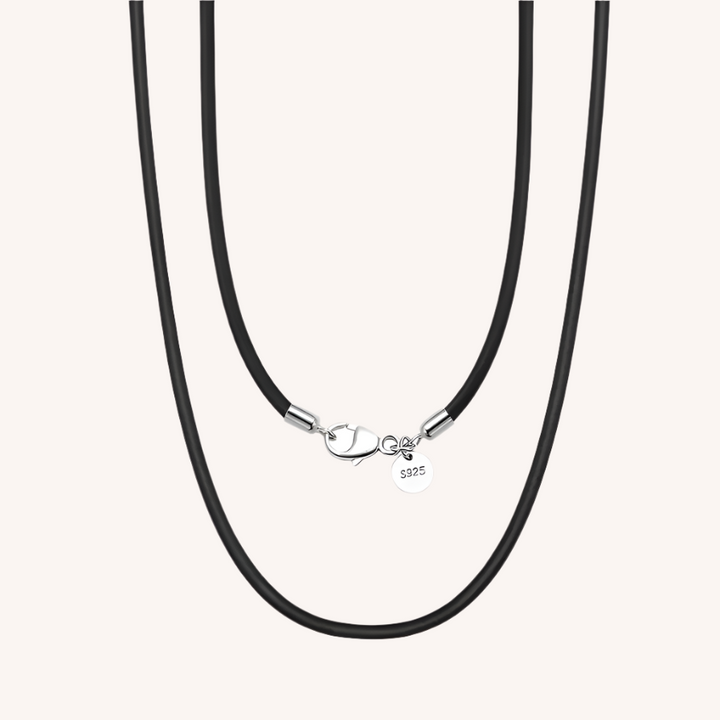 925 Sterling Silver Leather Rope Necklace