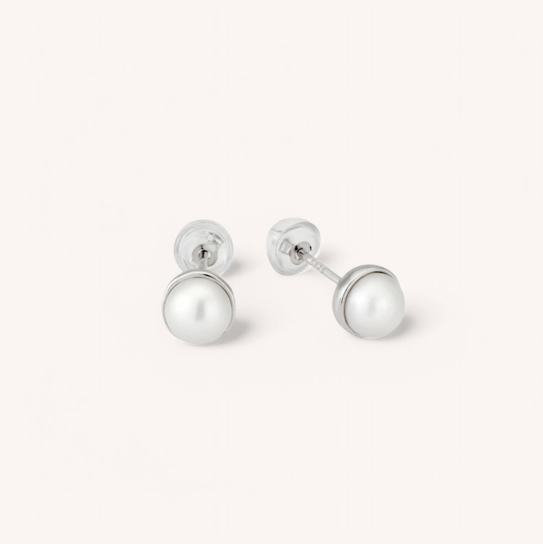 18K Gold Plated Lulu Pearl Stud Earrings