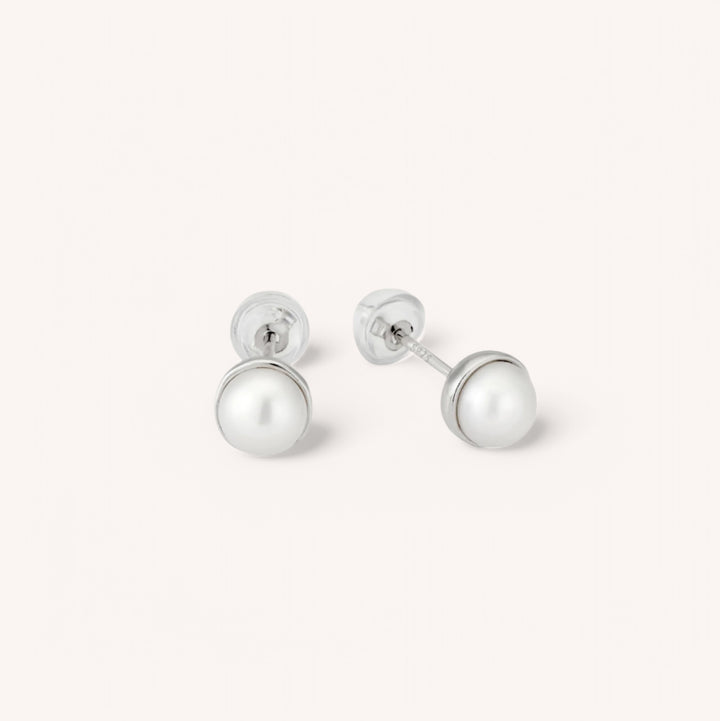 18K Gold Plated Lulu Pearl Stud Earrings