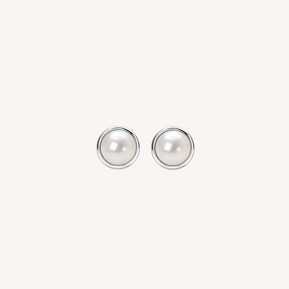 18K Gold Plated Lulu Pearl Stud Earrings