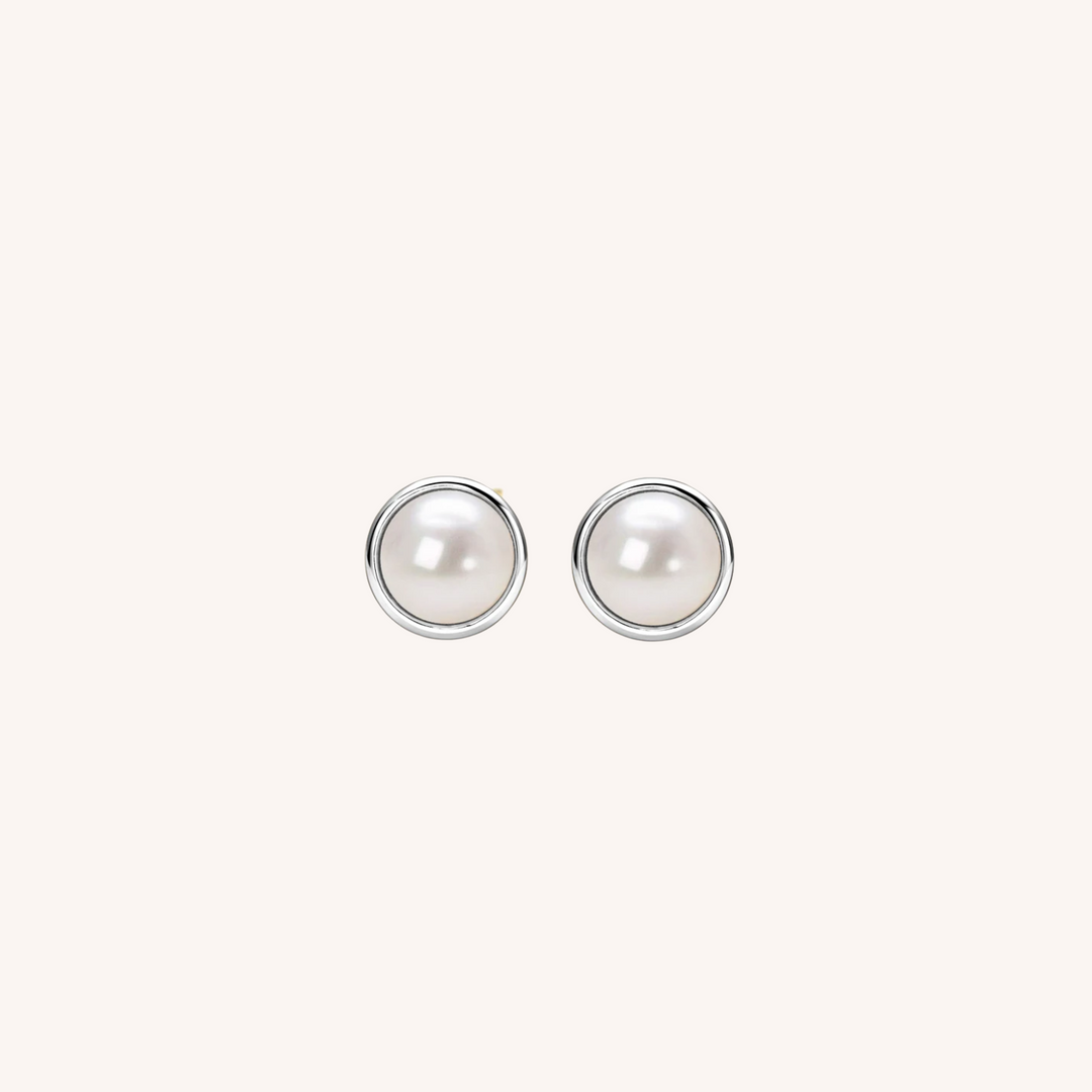 18K Gold Plated Lulu Pearl Stud Earrings