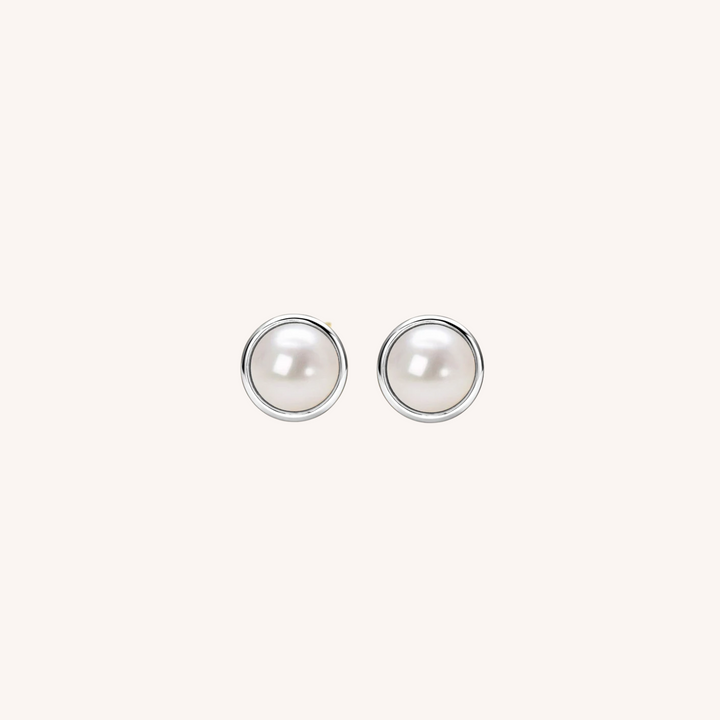 18K Gold Plated Lulu Pearl Stud Earrings
