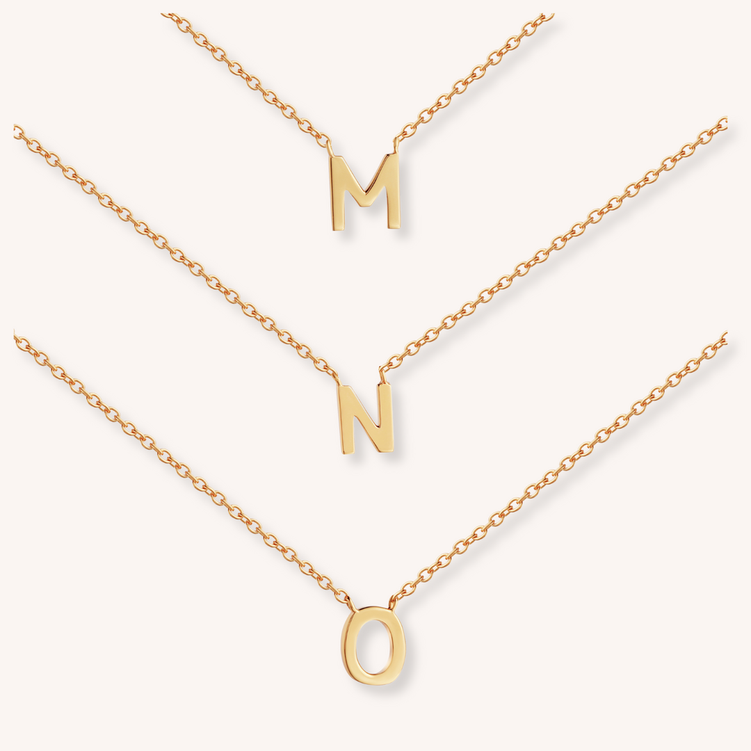 18K Gold  Letter Necklace