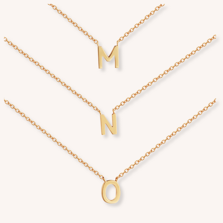 18K Gold  Letter Necklace