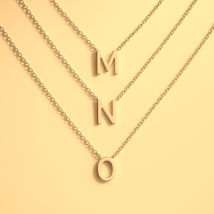 18K Gold  Letter Necklace