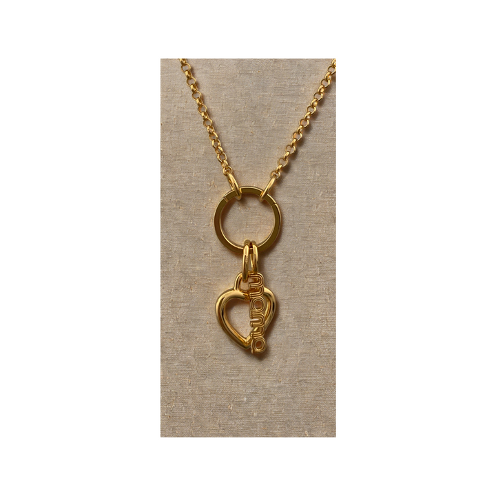 18K Gold CharmEdit Necklace with Customisable Front Link