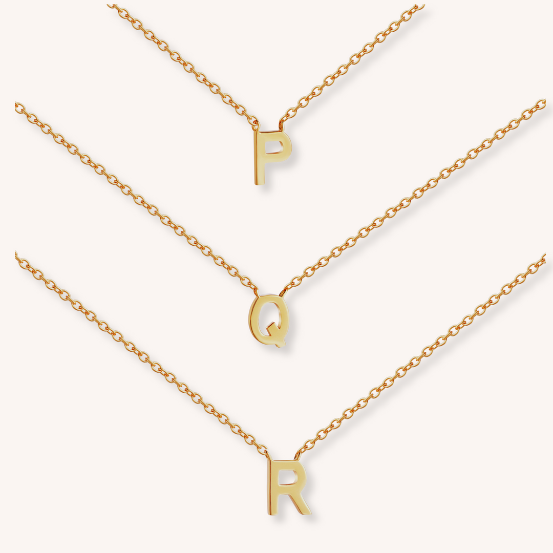 18K Gold  Letter Necklace