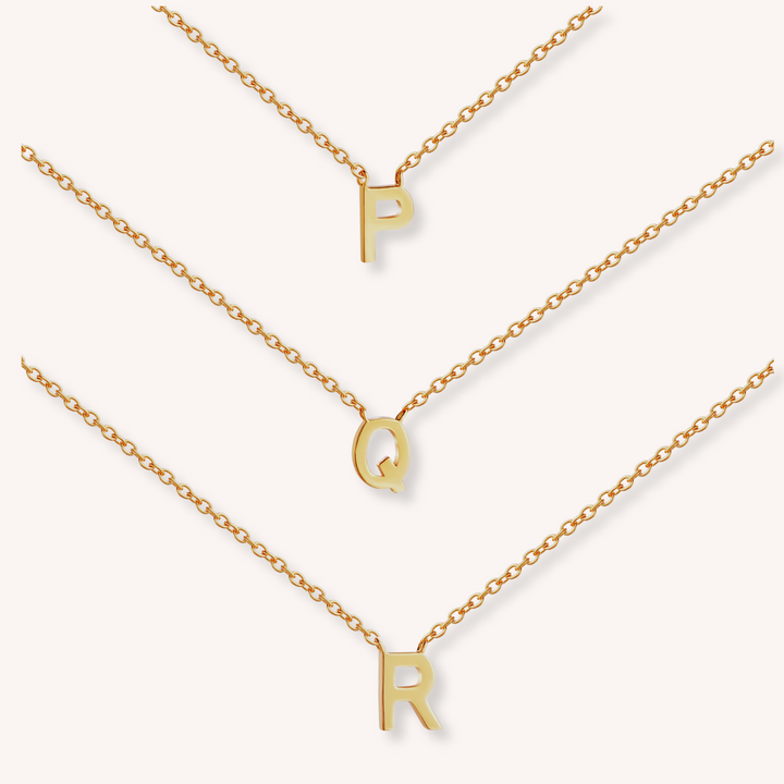 18K Gold  Letter Necklace