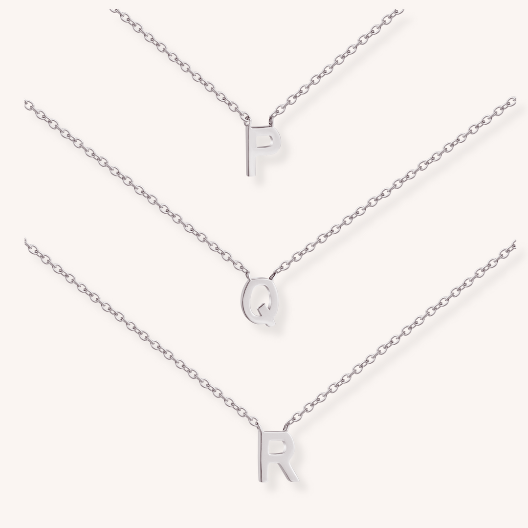 925 Sterling Silver Letter Necklace