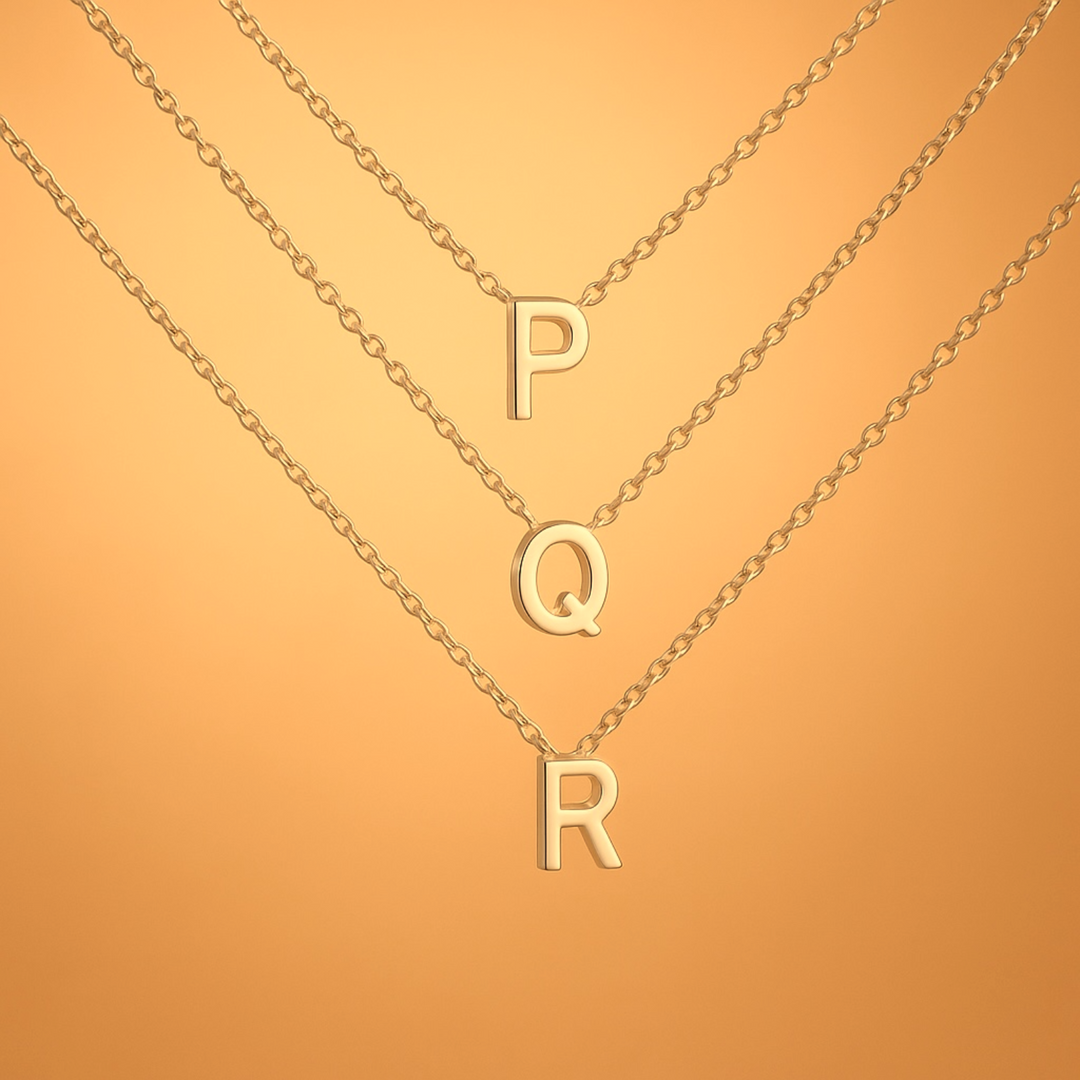 18K Gold  Letter Necklace