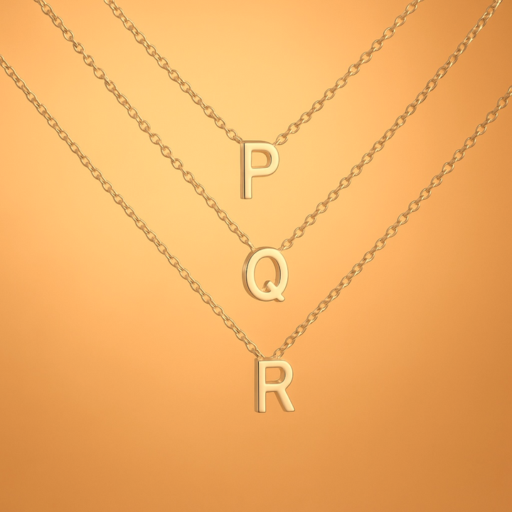 18K Gold  Letter Necklace