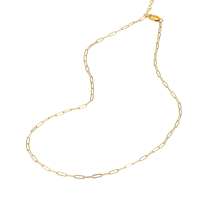 14K Gold Filled Paperclip Necklace