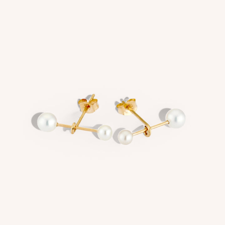 14K Gold Filled Inci Pearl Baton Earrings