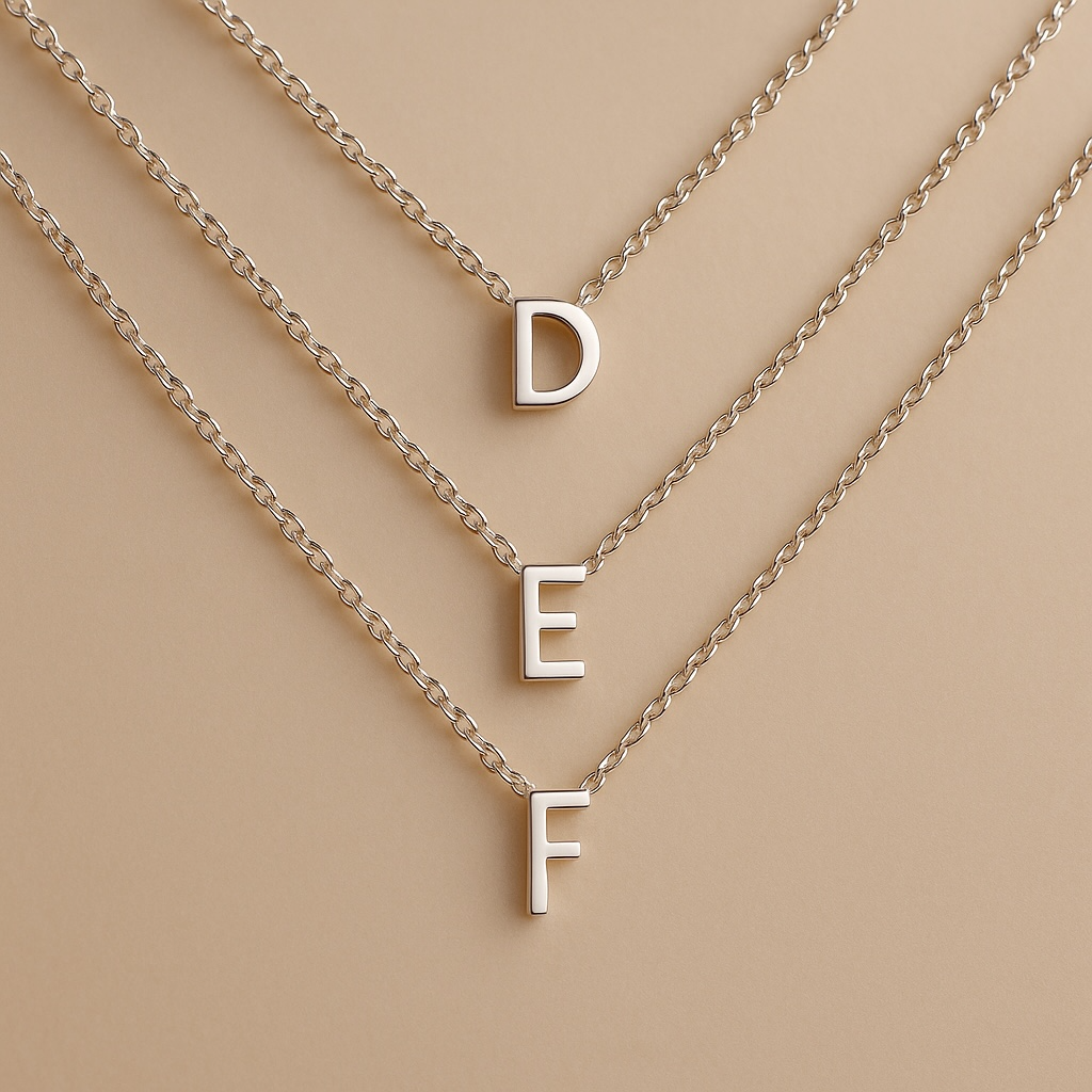 925 Sterling Silver Letter Necklace