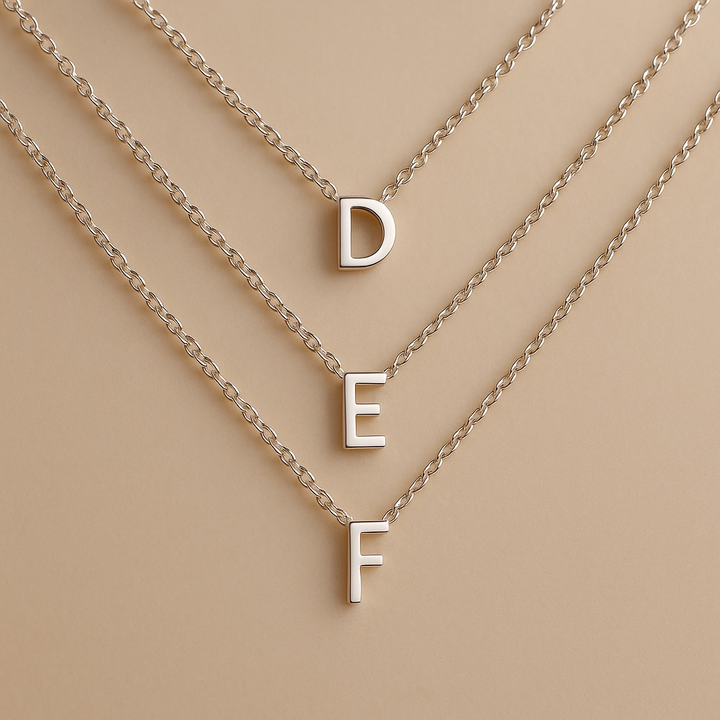 925 Sterling Silver Letter Necklace