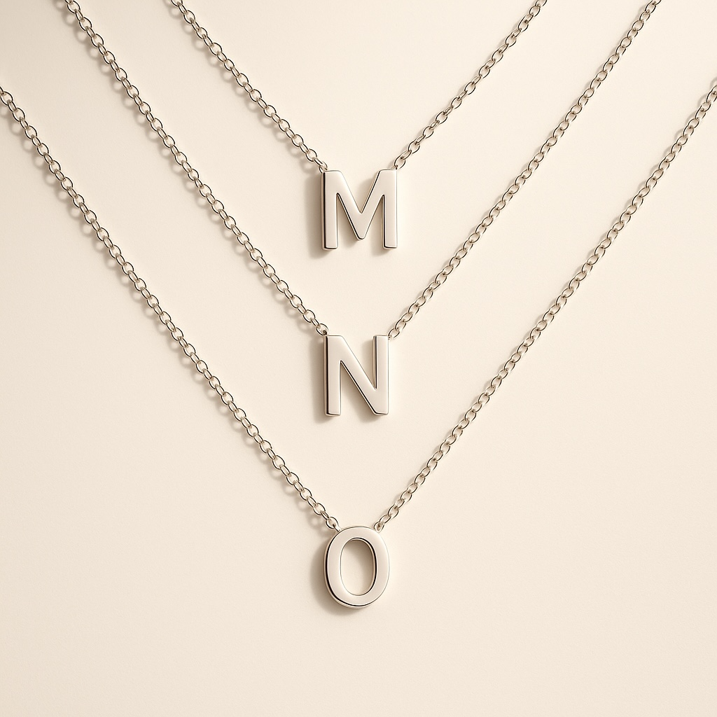 925 Sterling Silver Letter Necklace