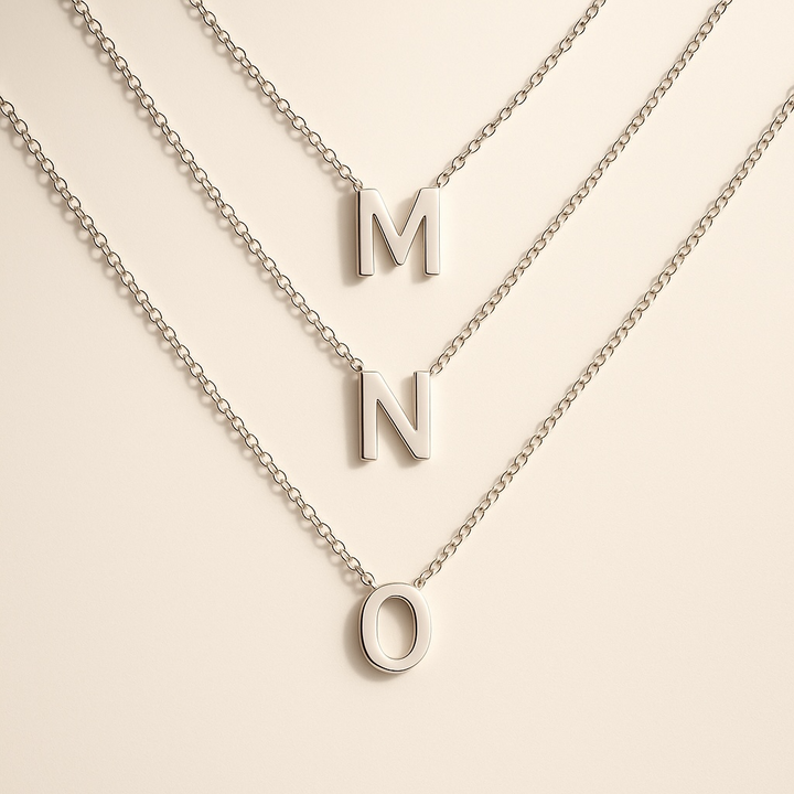 925 Sterling Silver Letter Necklace