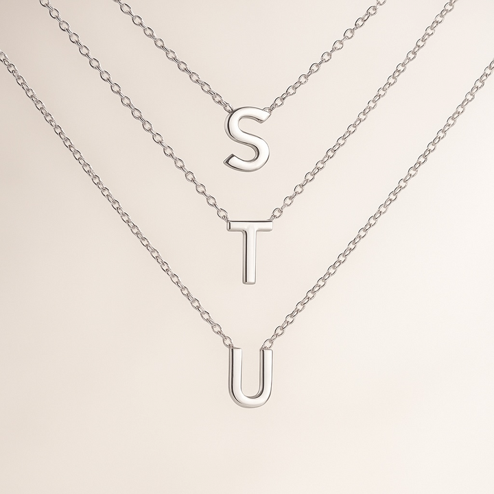 925 Sterling Silver Letter Necklace