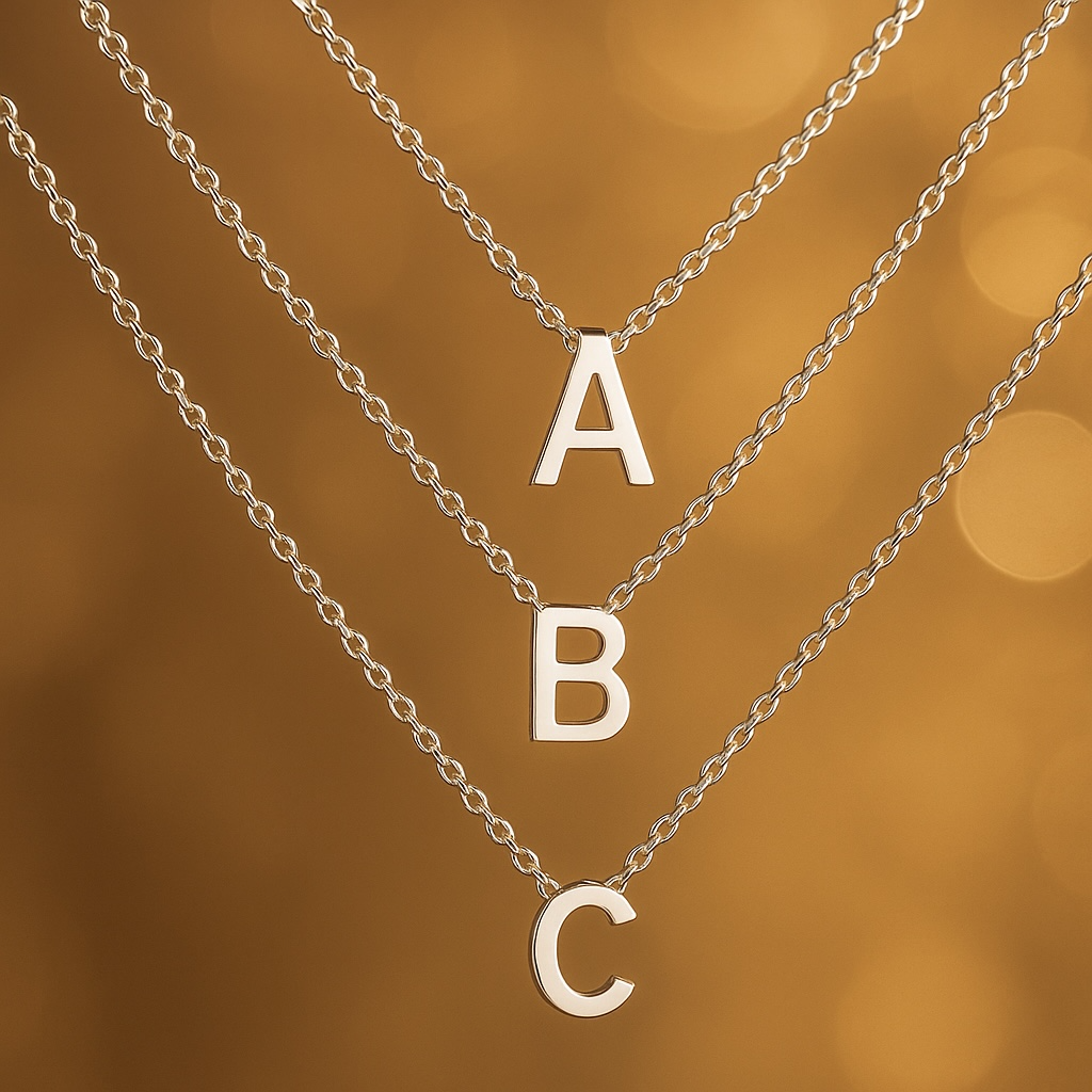 925 Sterling Silver Letter Necklace