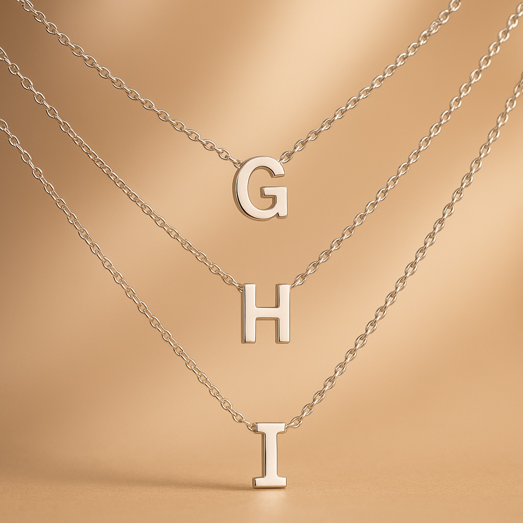 925 Sterling Silver Letter Necklace