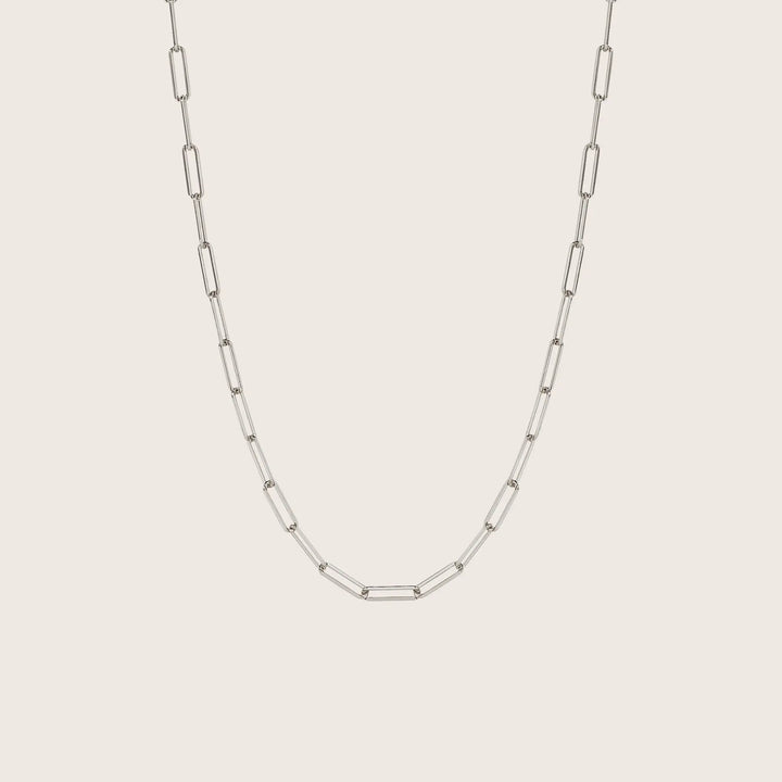 925 Sterling Silver Rebekka Paperclip Necklace