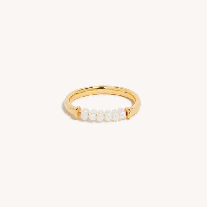 18K Gold Plated Linea Perla Ring