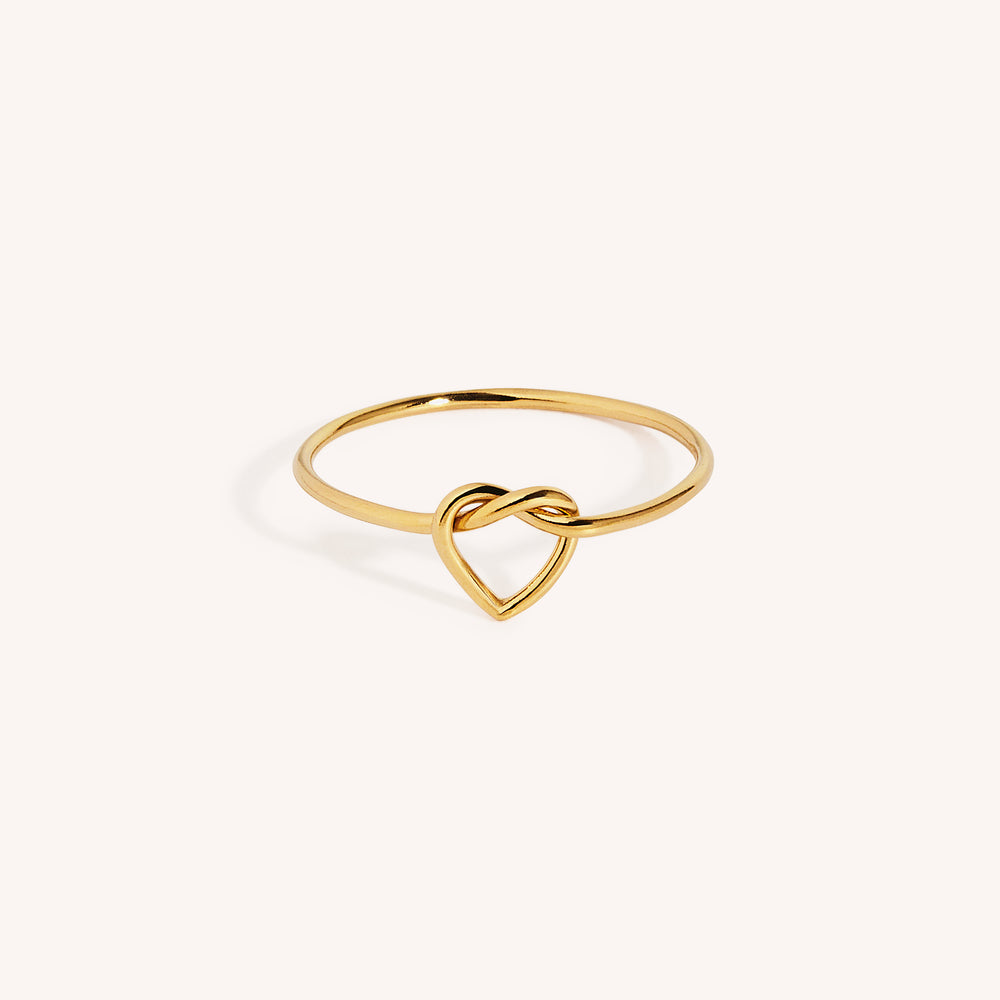 14K Gold Filled Heart Knot Stacking Ring