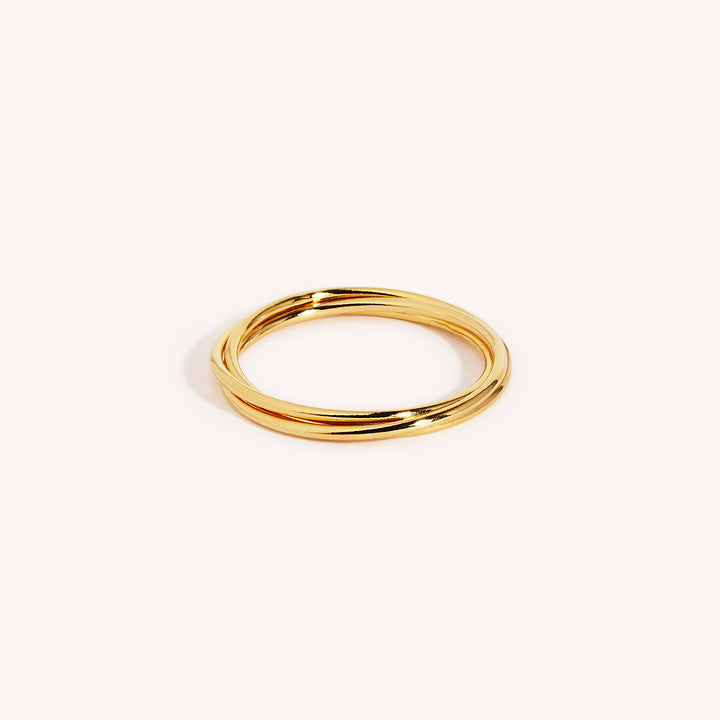 14K Gold Filled Interlocking Rings